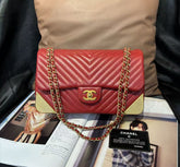 Chanel Red and Gold Palace Small CF Shoulder Bag