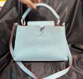 Louis Vuitton Lvcapucinesbb shoulder bag in Tiffany blue and other colors, 99% new.