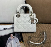 Christian Dior Lady Dior Handbag Leather Shoulder Bag